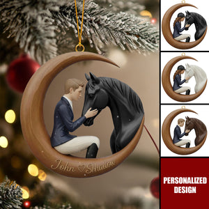 Personalized Horse Rider Christmas Ornament