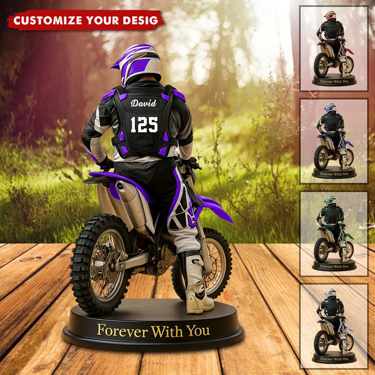 Personalized Motocross Racer Acylic Plaque