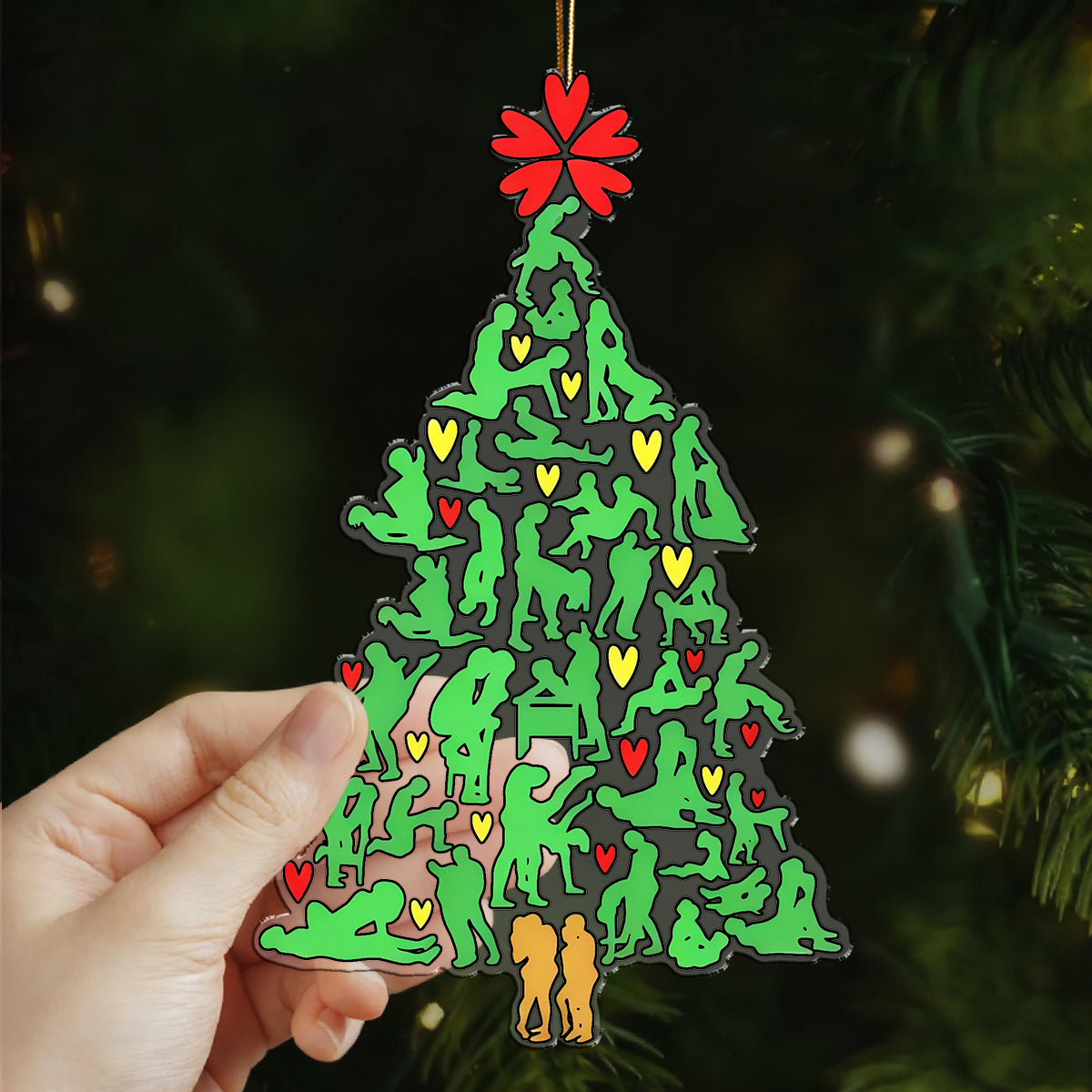 Funny Naughty Tree Christmas Acrylic Ornament
