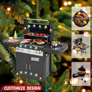 Personalized BBQ Grill Christmas Ornament - Gift For Grill Masters