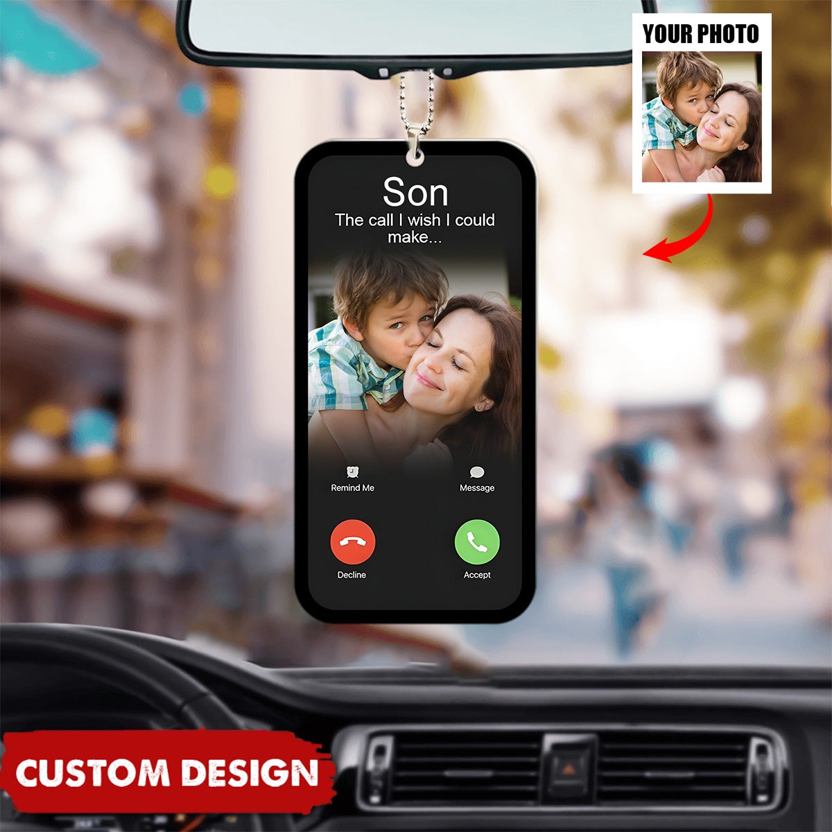 I Wish I Could Make - Custom Photo Car Ornament