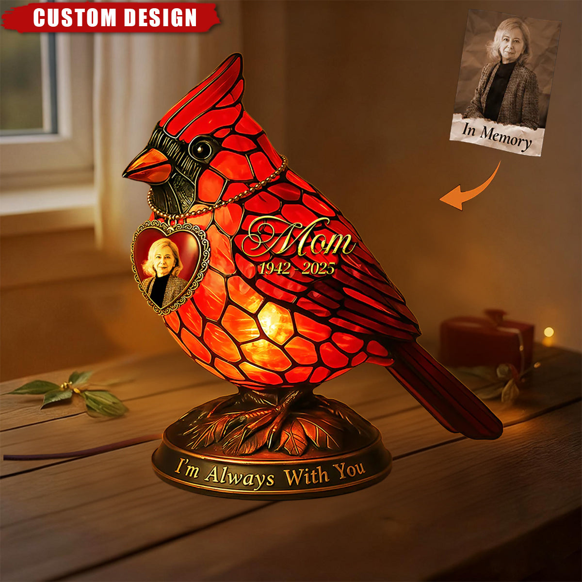 Memorial Custom Photo Acrylic Light Box - Personalized Gifts For Memorial