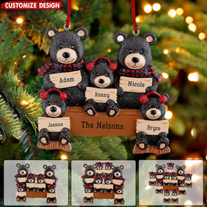 Holiday Bear Family - Personalized Ornament - Gift For Family