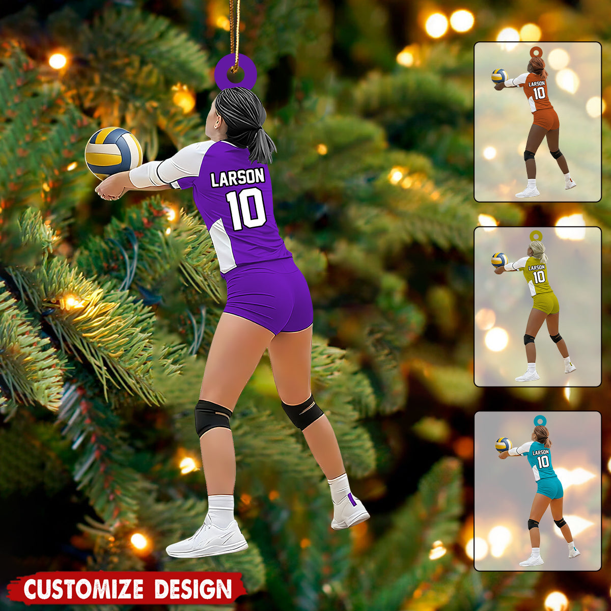 Personalized Volleyball Player Christmas Ornament - Gift For Volleyball Player