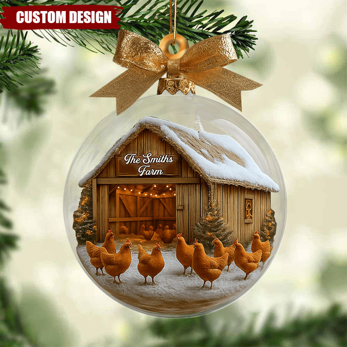 Christmas On The Farm - Personalized Farmer Ornament