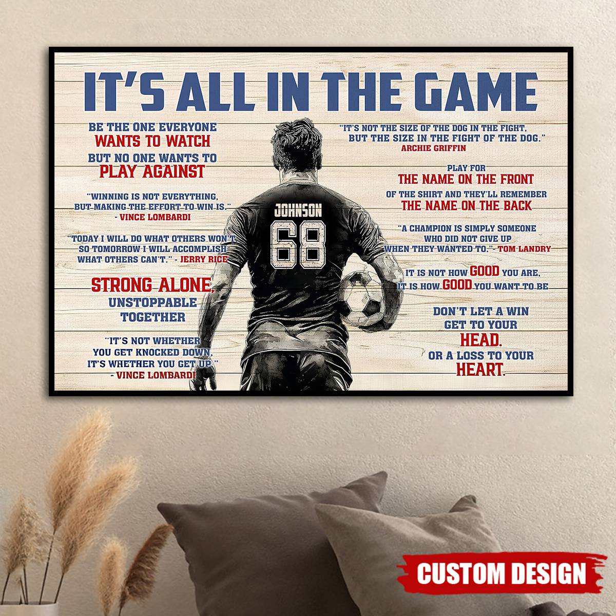 Personalized Soccer Man Poster - Gift For Soccer Lover
