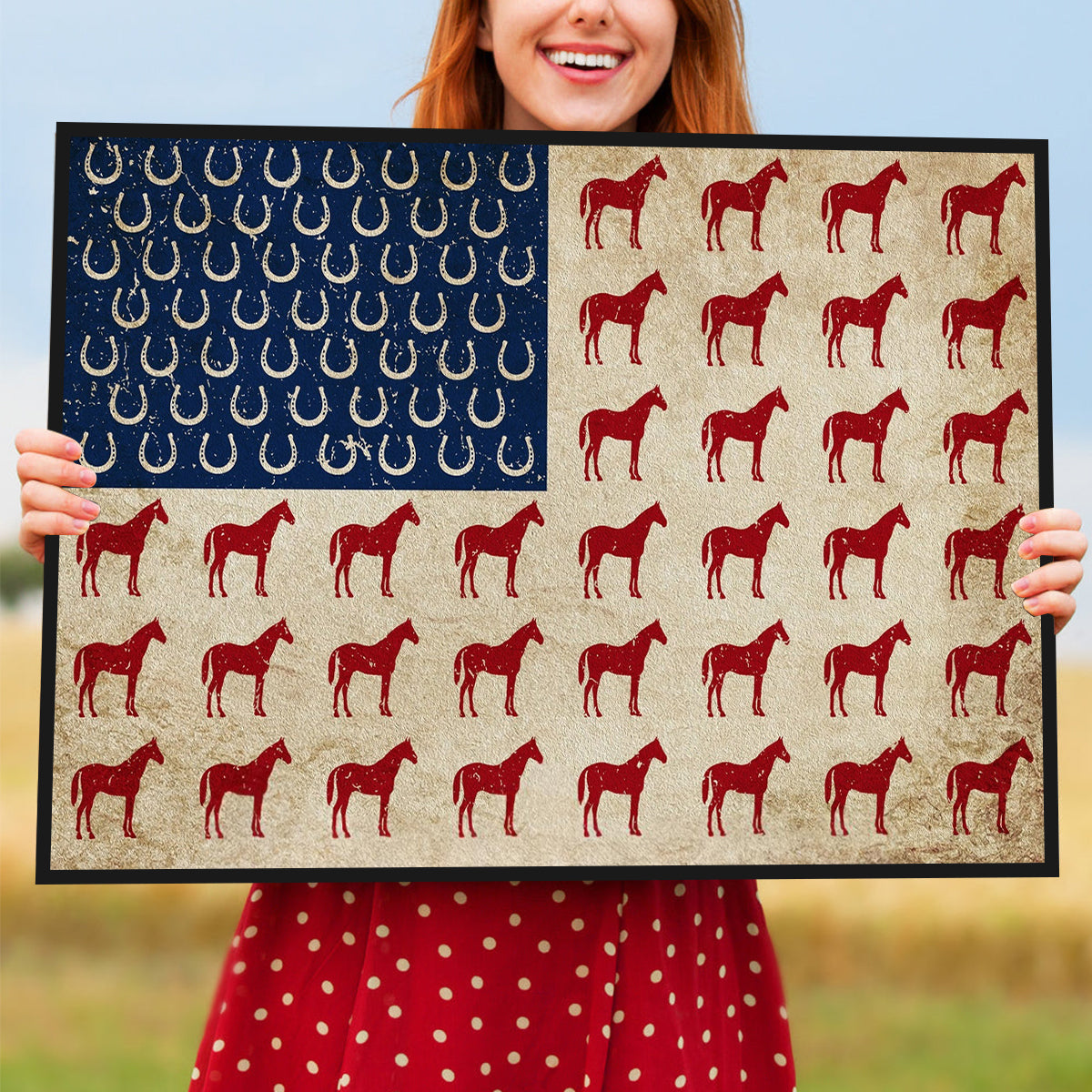 July 4th Horse Poster-Gift For Horse Lovers
