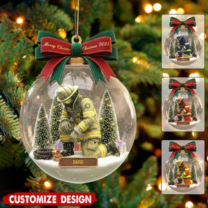 Personalized Gifts For Firefighter Christmas Ornament