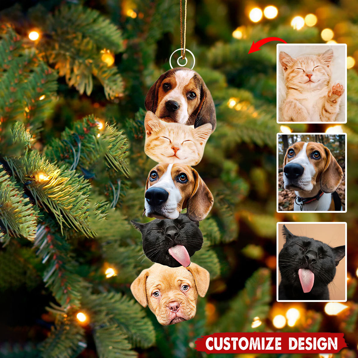 Merry Petmas - Personalized Dog Ornament