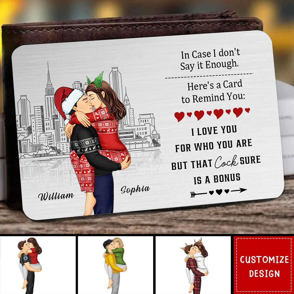 Anniversary Reminder Card - Personalized Custom Wallet Card