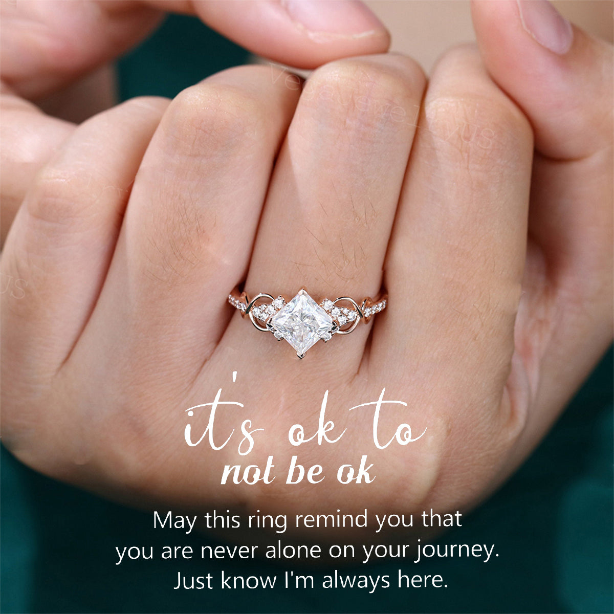 It's OK To Not Be OK Princess Ring - Gift For Your Loved One
