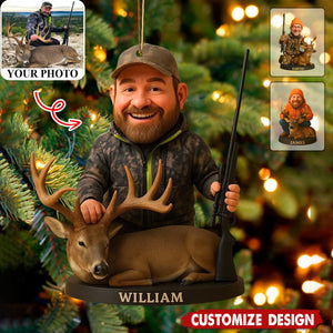 Personalized Photo Christmas Ornament - Gift For Hunting Lovers