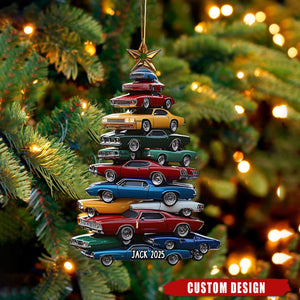 Personalized Car Stack Christmas Ornament - Gift For Car Lover