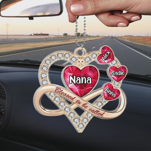 Blessed To Be Called Grandma Hearts - Personalized Acrylic Ornament