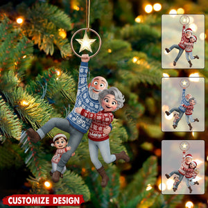 Fun Hanging Couple Ornament - Personalized Gifts For Couple