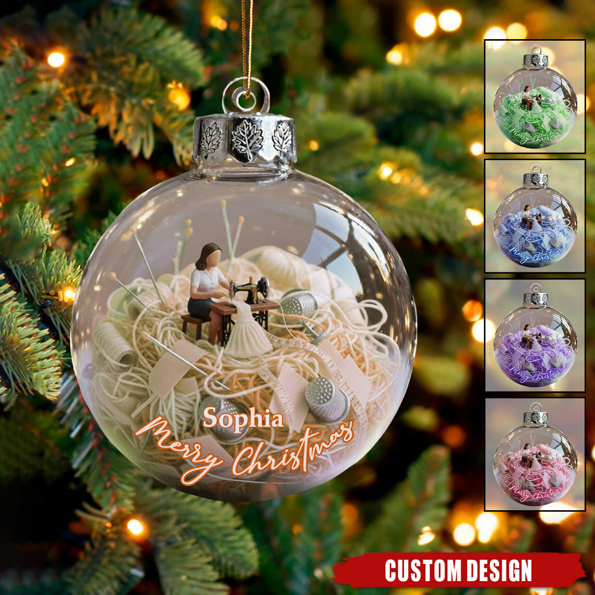 Love Sewing - Personalized Sewing Ornament