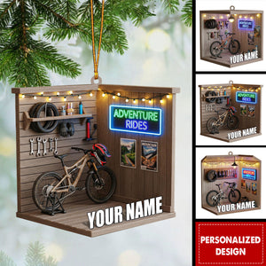 Personalized Mountain Bike Christmas Ornament Gift For Cyclists