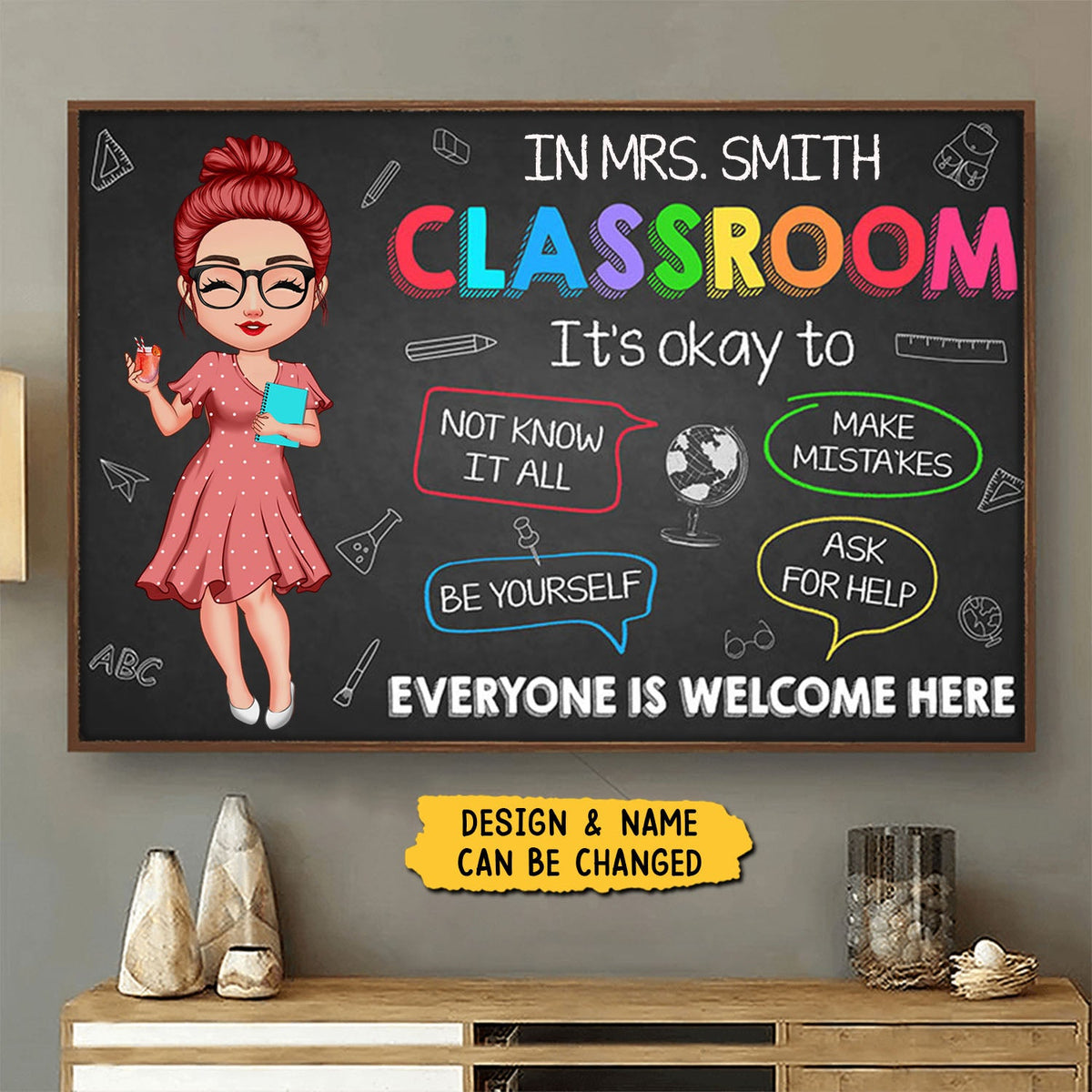 In This Classroom It's Okay To - Personalized Poster