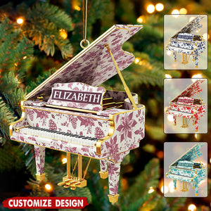 Personalized Piano Christmas Ornament - Gift For Piano Lovers, Musician And Piano Player