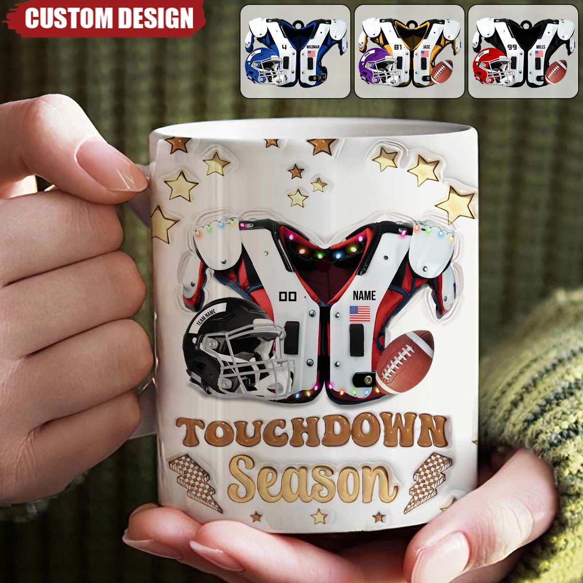 Personalized American Football Coffee Mug - Gift for American Football Lovers