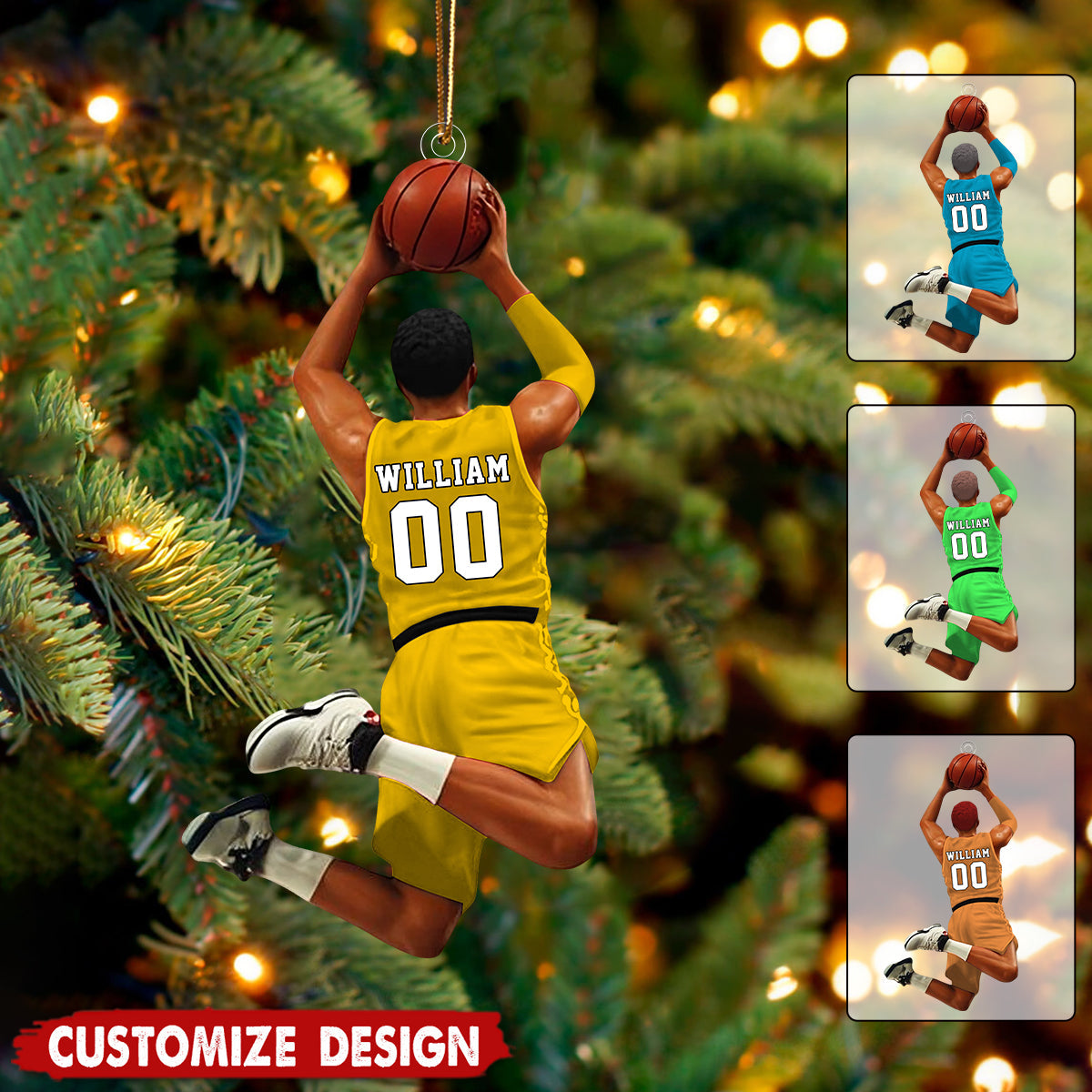 Personalized Basketball Ornament - Gift for Basketball Lovers,Players