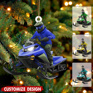 Personalized Snowmobile Rider Christmas - Gift for Rider, Winter Sports Lover