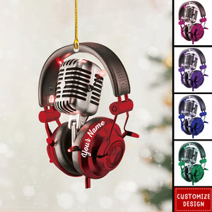 Personalized Microphone Christmas Ornament-Gifts For Sing Lover-New Release