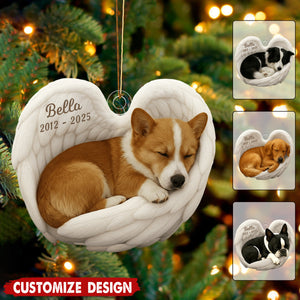Personalized Dog Sleeping Angel Ornament - Gifts For Dog Loss
