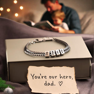 Personalized Mens Bracelet - Gift For Dad Grandpa