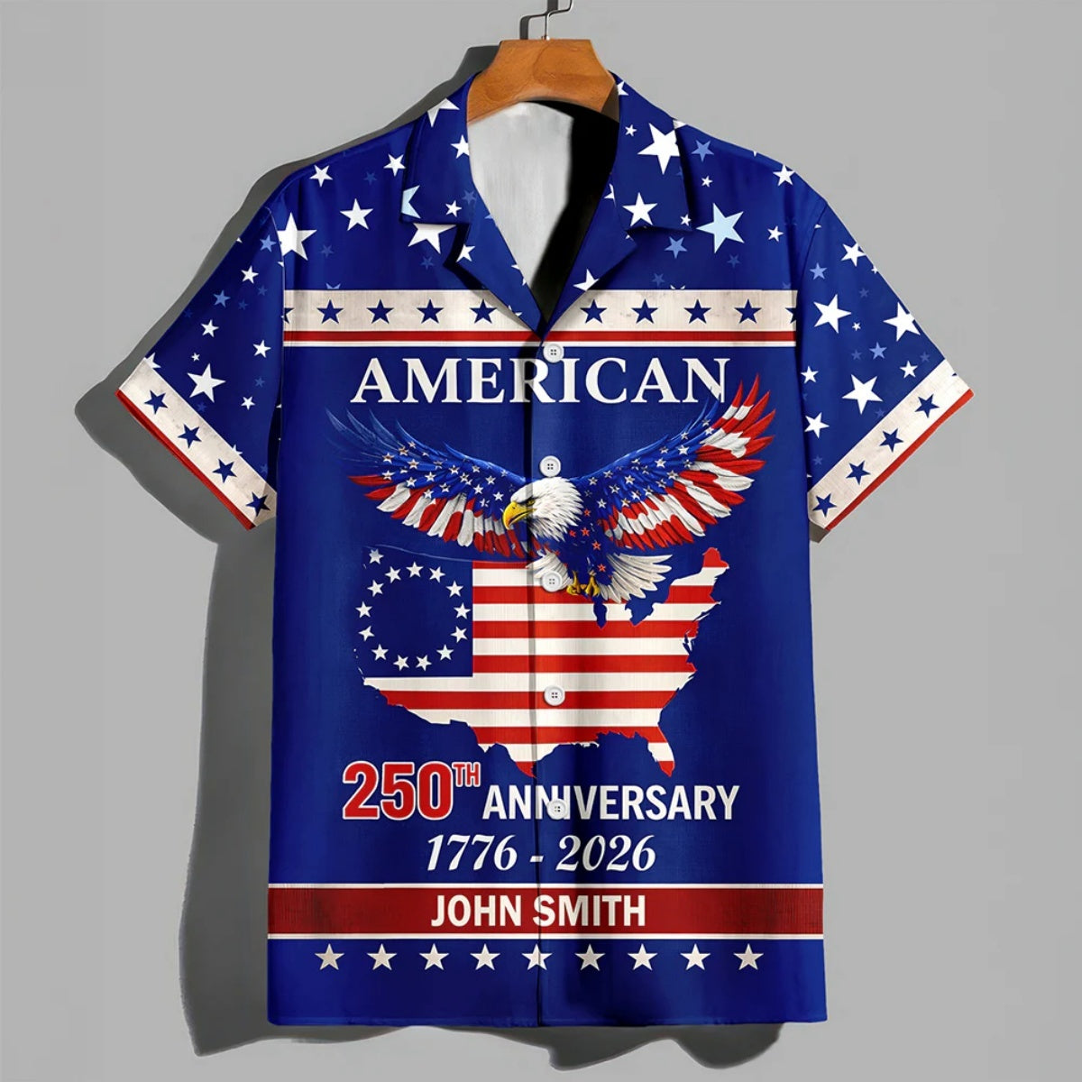 Personalized American 250Th Anniversary Eagle Flag Hawaii Shirt