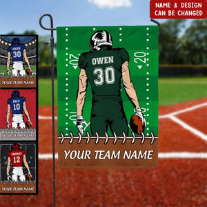 Custom Football Fan - Personalized Garden Flag, Football Gift