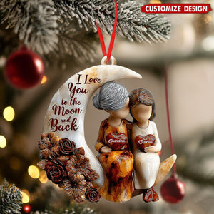 Love You To The Moon And Back - Personalized Grandma Ornament