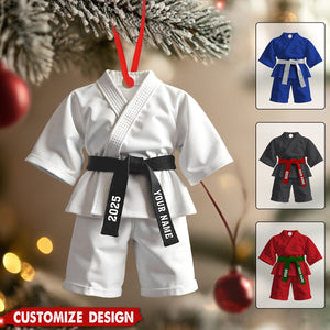 New Release - Personalized Black Belt Christmas Ornament - Jiu-Jitsu,Karate Gift