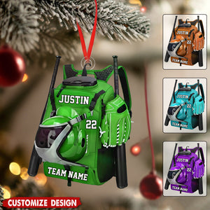 Personalized Baseball/Softball BagChristmas Ornament-Gift For Baseball/Softball Lovers