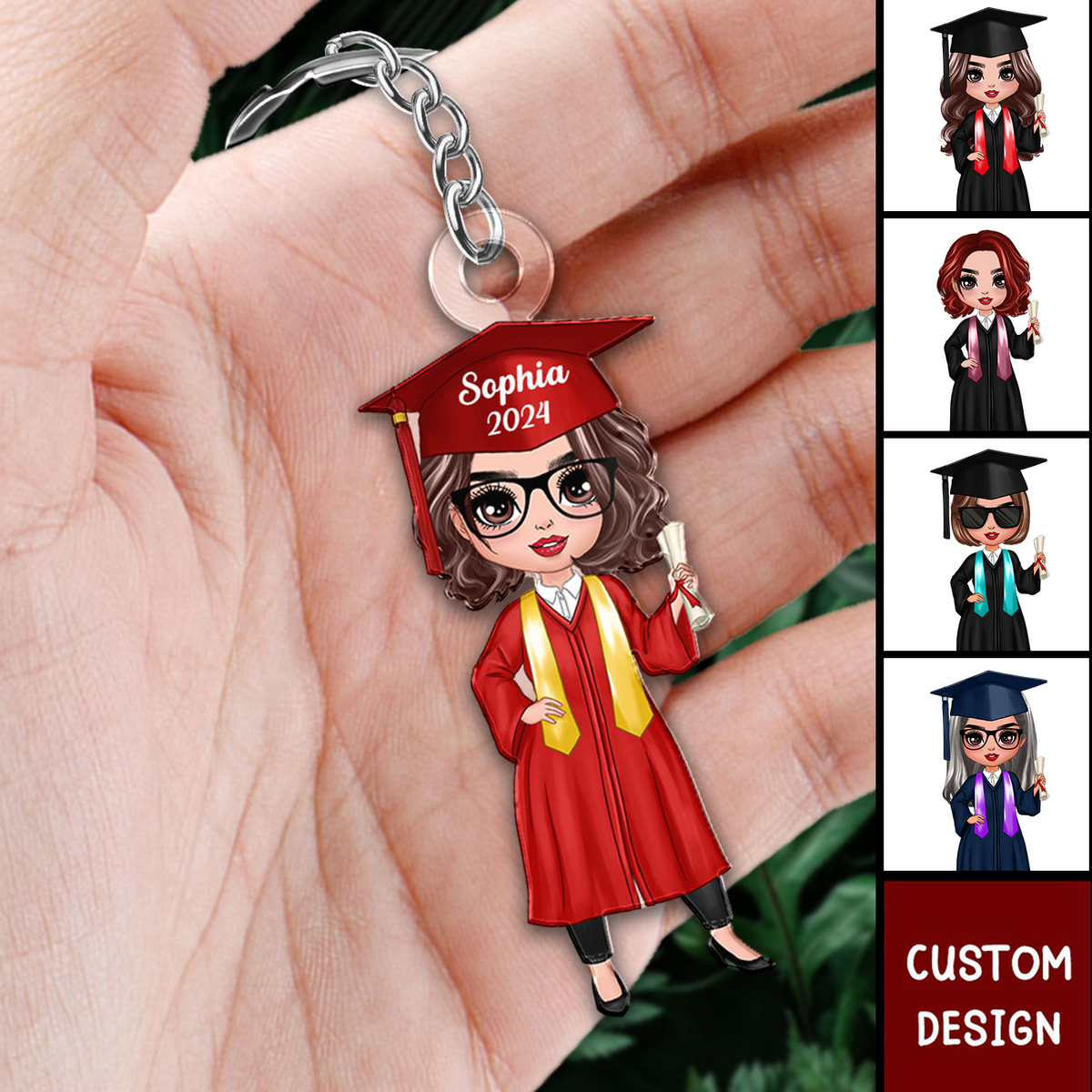 Class Of 2024 Graduation Gift For Daughter Personalized Acrylic Keychain