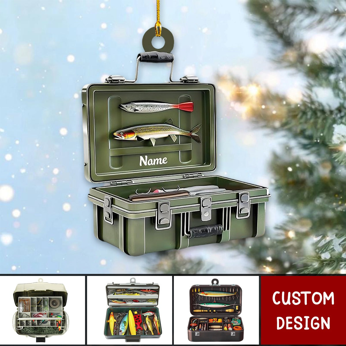 Personalized Fishing Tackle Box Christmas Ornament-Gift For Fishing Lovers-2024 New Release