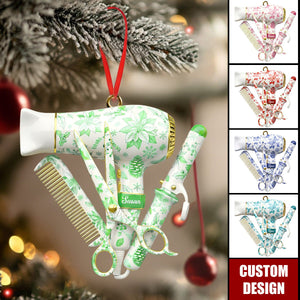Personalized Hairstylist Tool Ornament