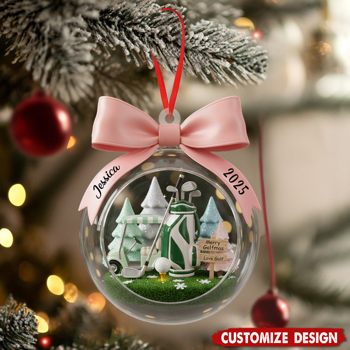 Personalized Golf Ornament - Gift For Golf Lovers