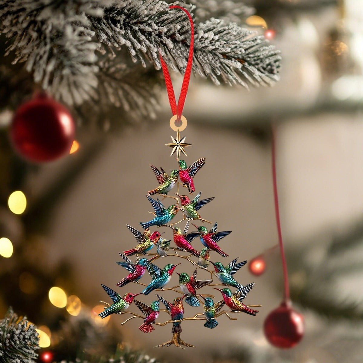 Hummingbird Tree Ornament - Bird Lover Gift