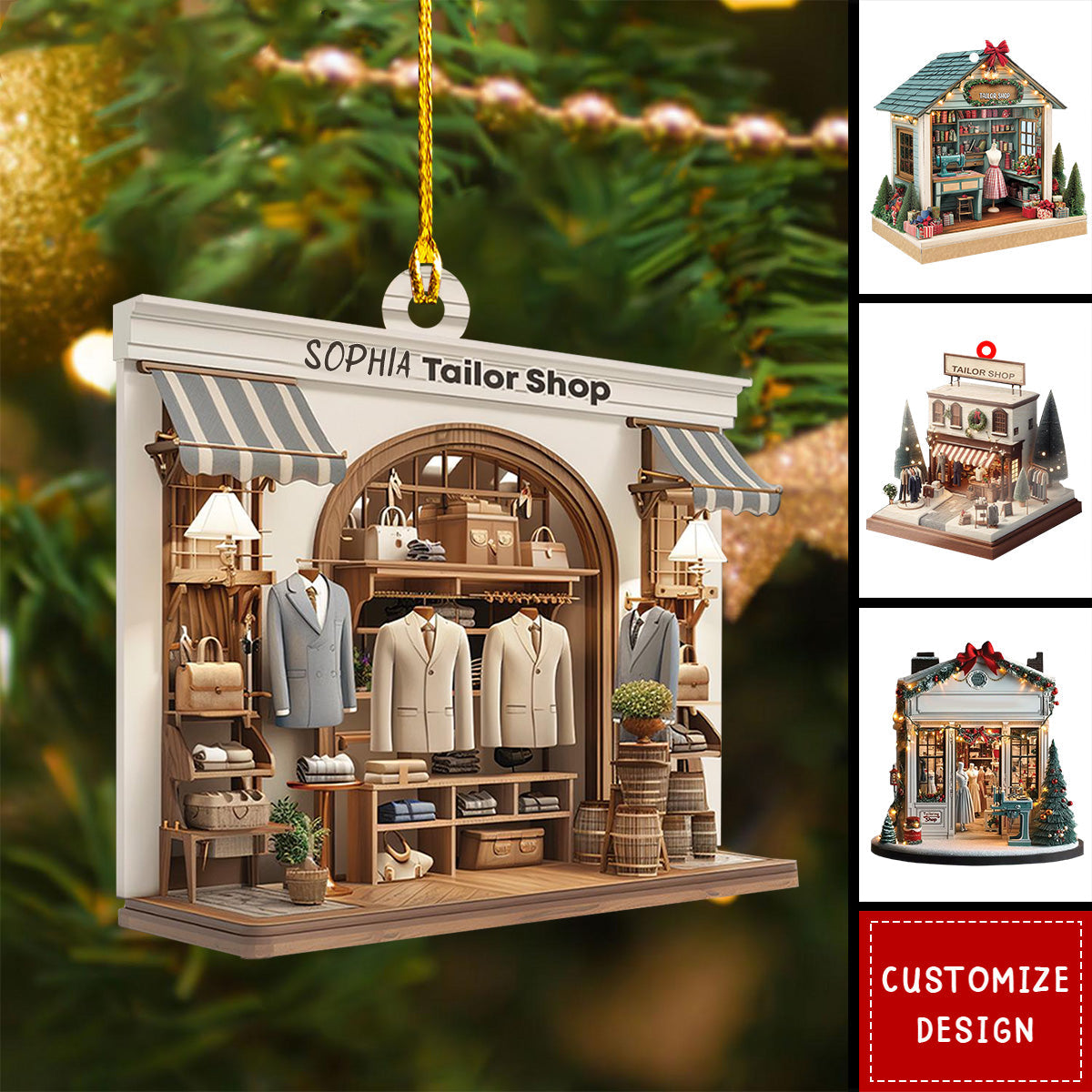Personalized Tailor Shop Christmas Ornament-2024 New Release