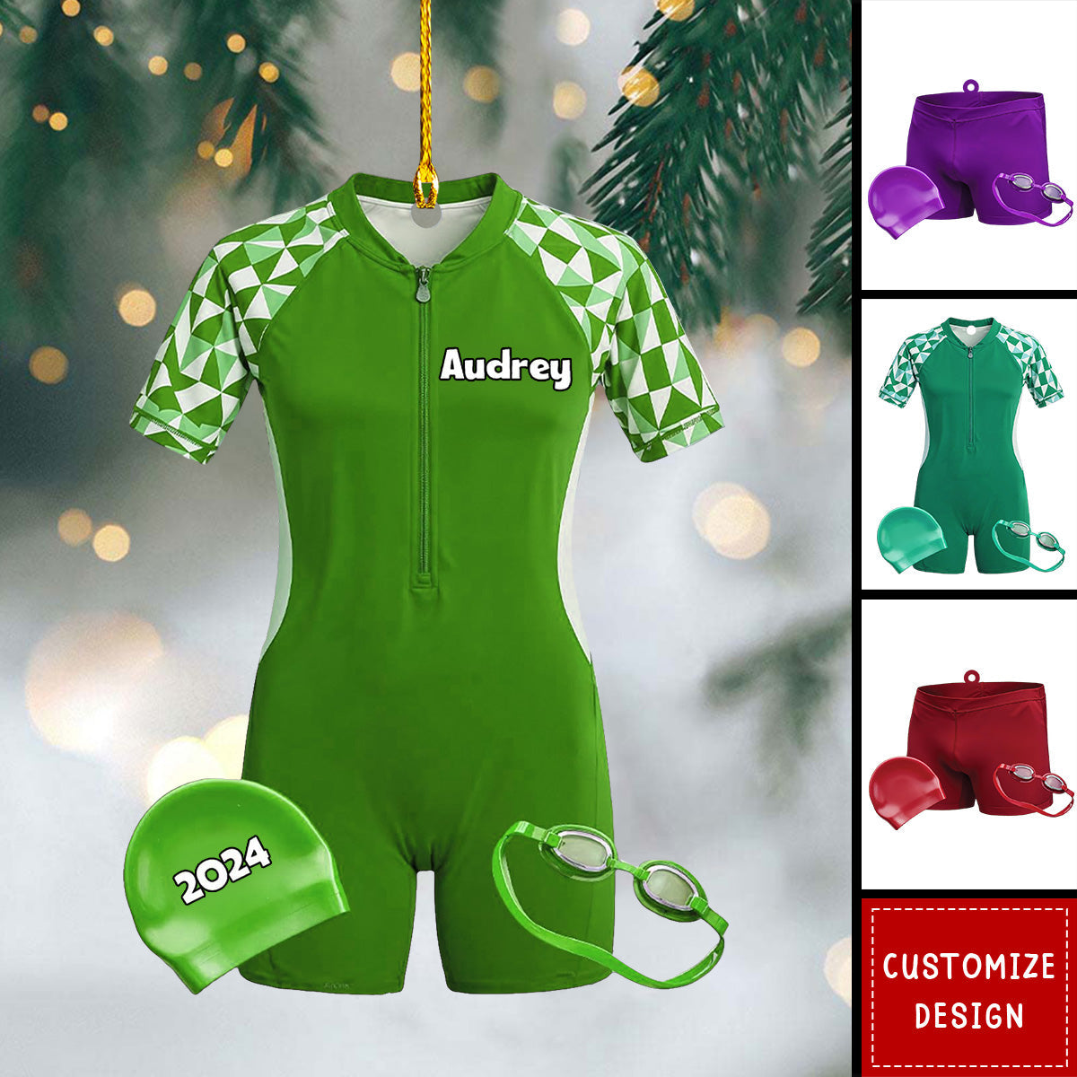 Personalized Boys Girls Swimming Clothing Christmas Ornament - Gift For Swimming - 2024 New Release