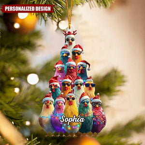 Personalized Chicken Farm Acrylic Ornament-Gift for Farmer