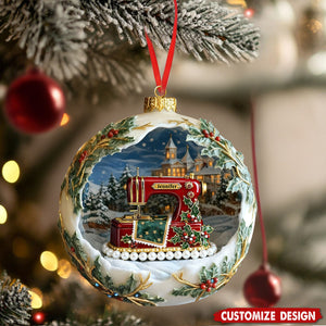 Antique Sewing Machine Ornament - Personalized Gifts For Sewing