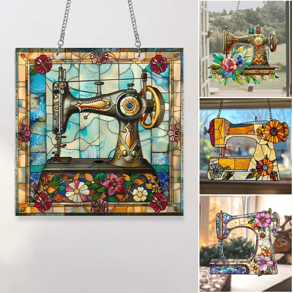 Cute Sewing Machine Suncatcher Ornament-Mother's Day Gift