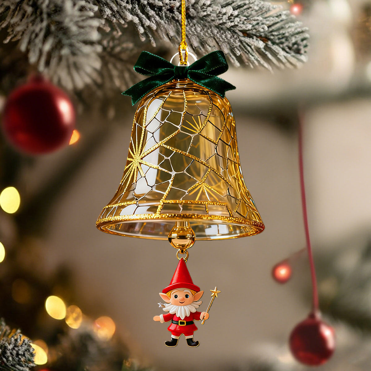 Christmas Bell Acrylic Pendant Ornament