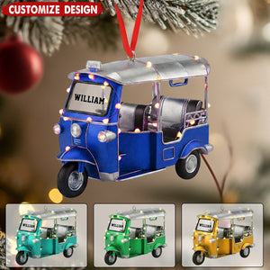 Personalized Tuk Tuk Christmas Ornament - Gift For Traveler