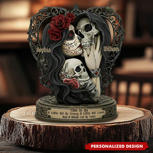 This Is Us-Personalized Skull Acrylic Plaque-Gift For Couple