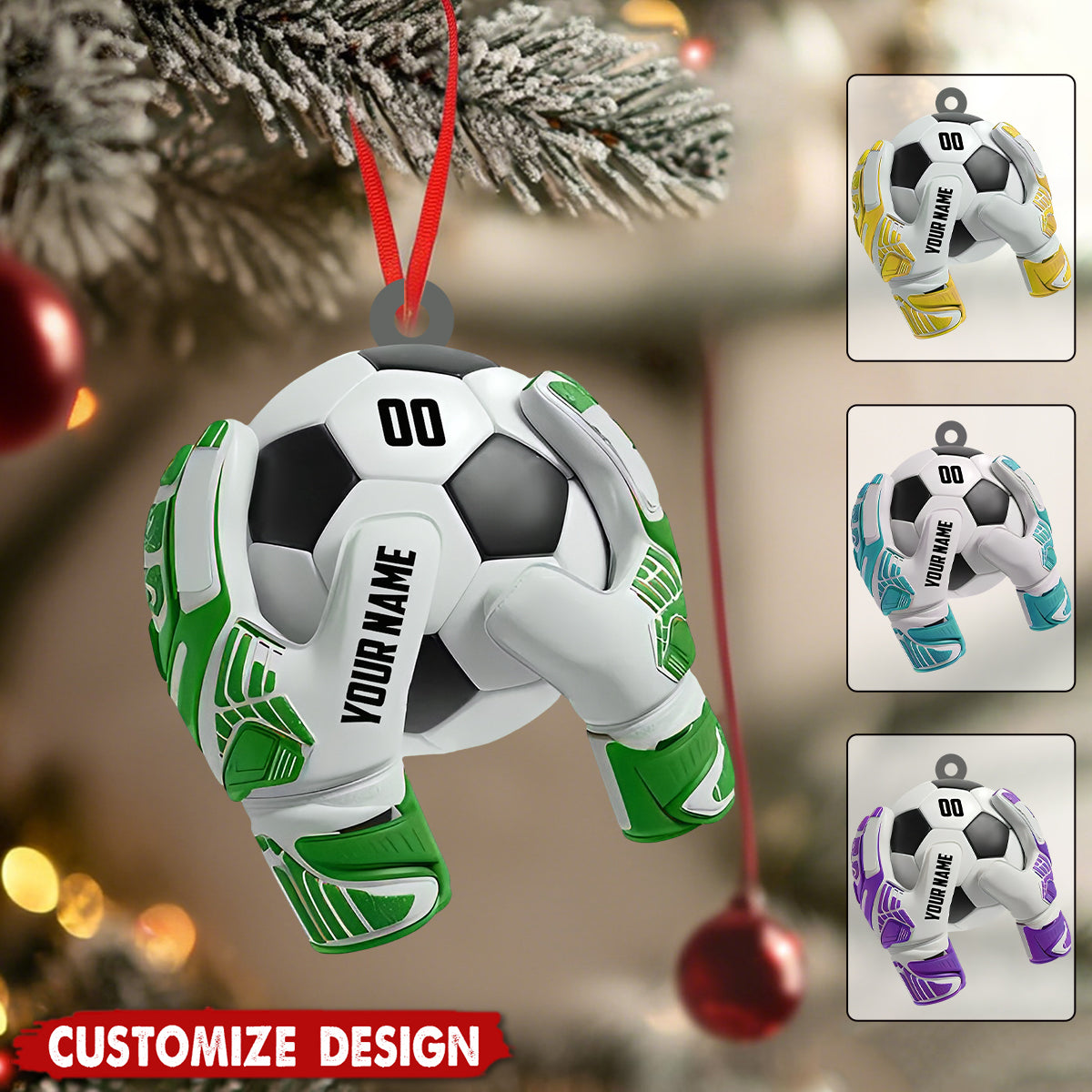 Personalized Soccer Goal Keeper Acrylic Ornament - Gift For Soccer Lovers