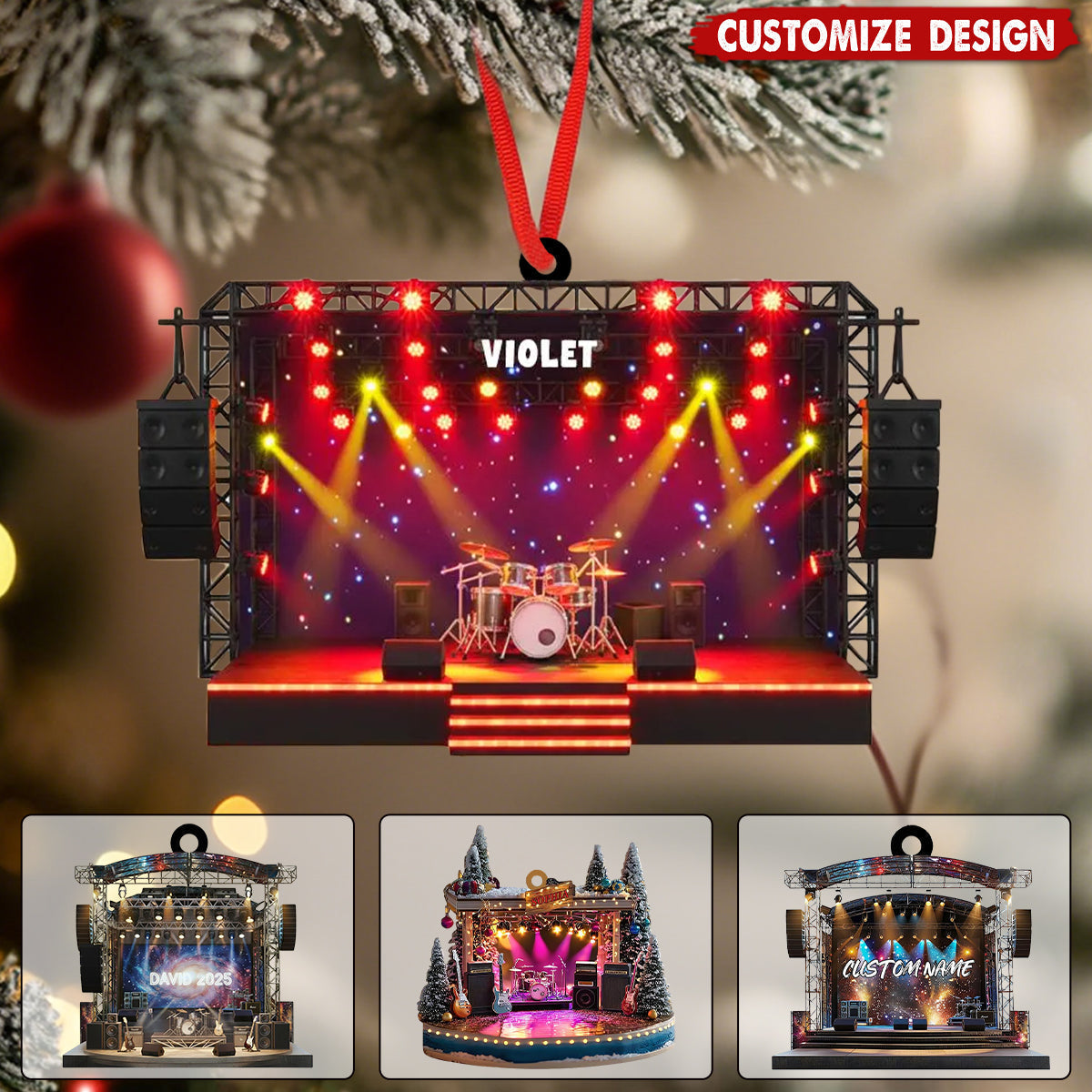 Personalized Music Festival Concert Stage Ornament