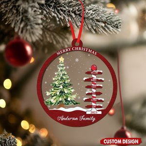 Personalized Family Tree Christmas Ornament - Gift For Your Family
